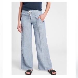 Athleta Cabo Chambray Linen Pants